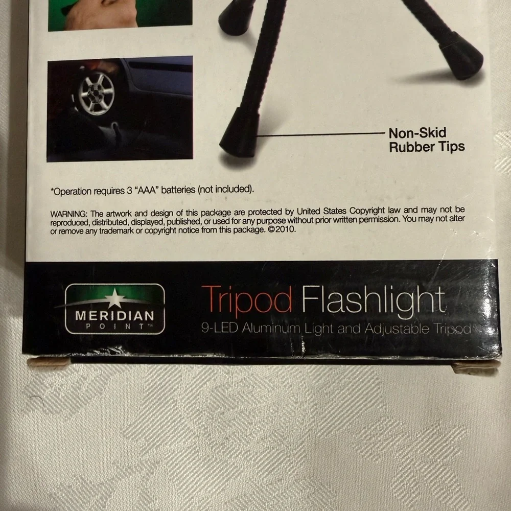 Adjustable Black Tripod Flashlight